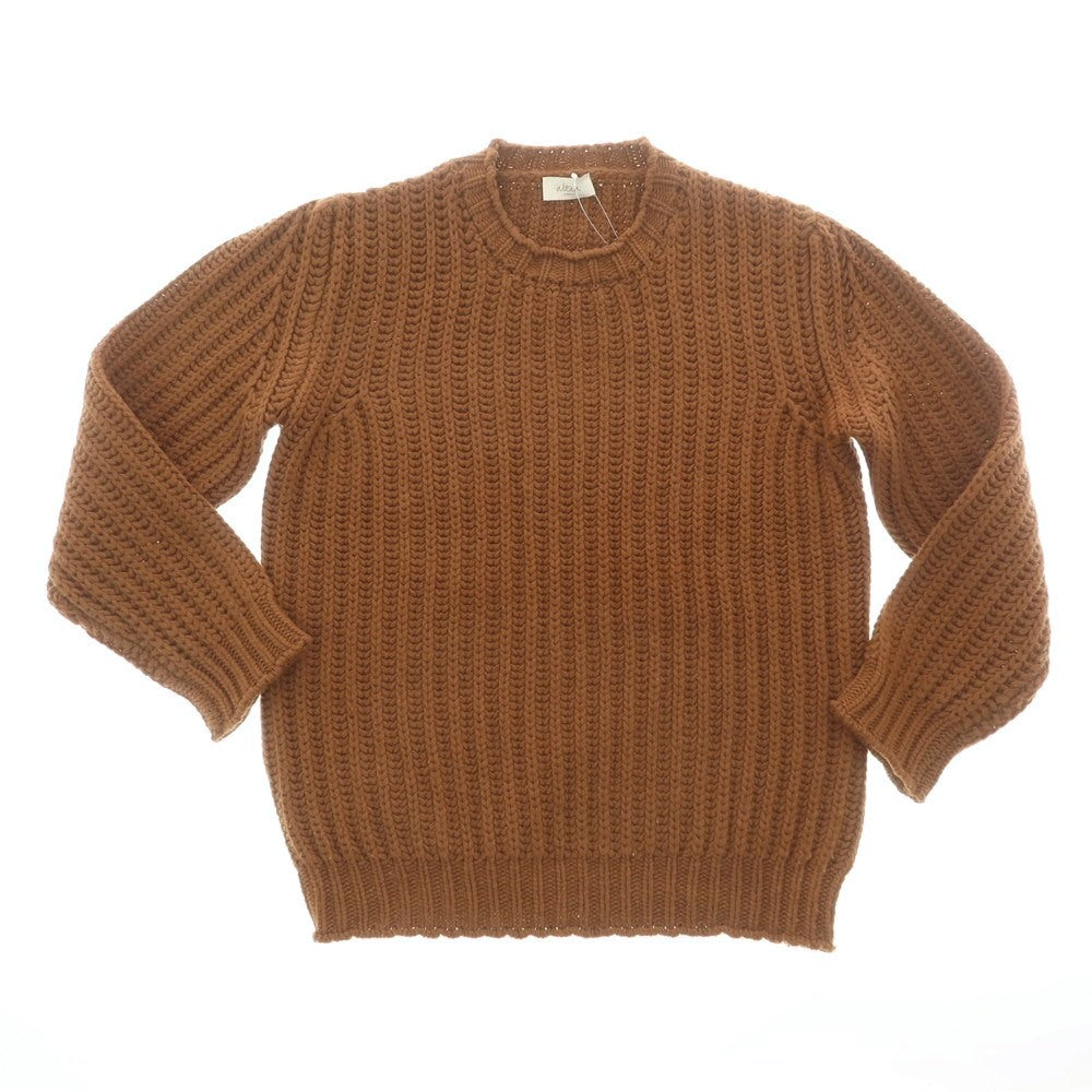 【中古】アルテア Altea ローゲージ ウール クルーネック プルオーバーニット ブラウン【 L 】【 状態ランクB 】【 メンズ 】