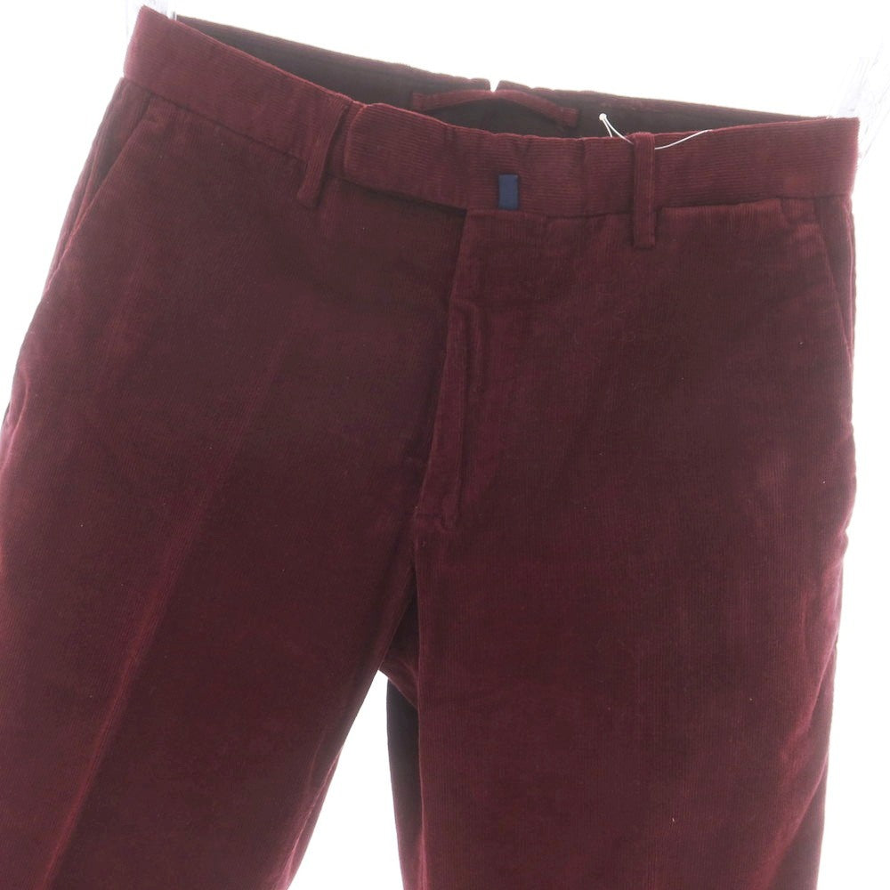 【中古】【未使用】インコテックス INCOTEX ストレッチ コットン 細畝 コーデュロイパンツ ボルドー【 44 】【 状態ランクS 】【 メンズ 】