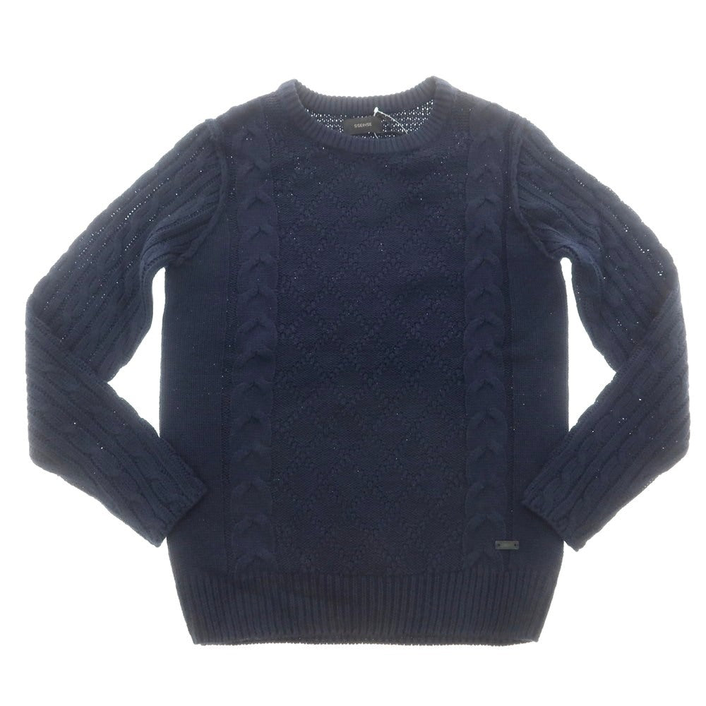 【新品】センス SSEINSE アクリル クルーネック プルオーバーニット ネイビー【 S 】【 状態ランクN 】【 メンズ 】