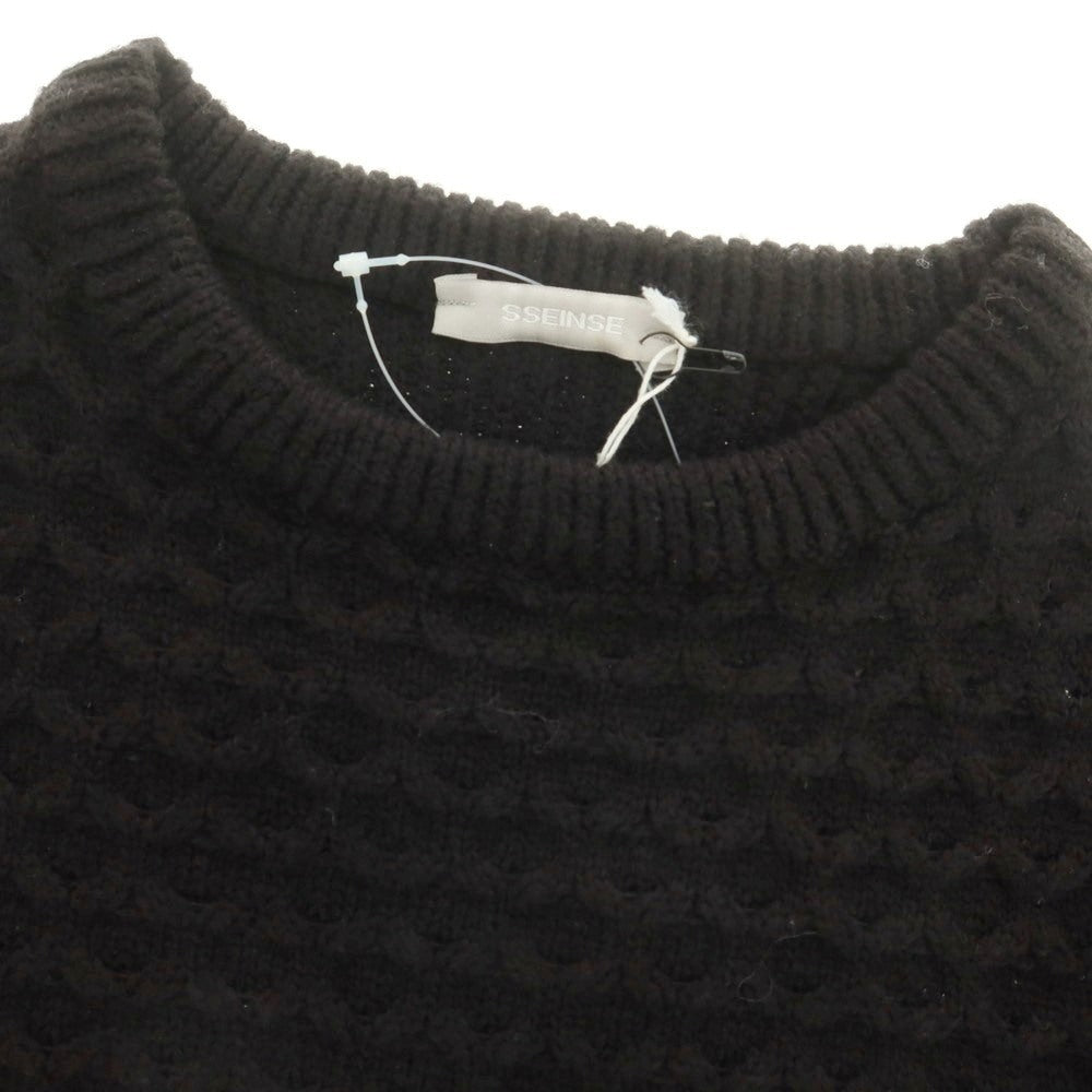 【新品】センス SSEINSE アクリルナイロン クルーネック プルオーバーニット ブラック【 S 】【 状態ランクN 】【 メンズ 】