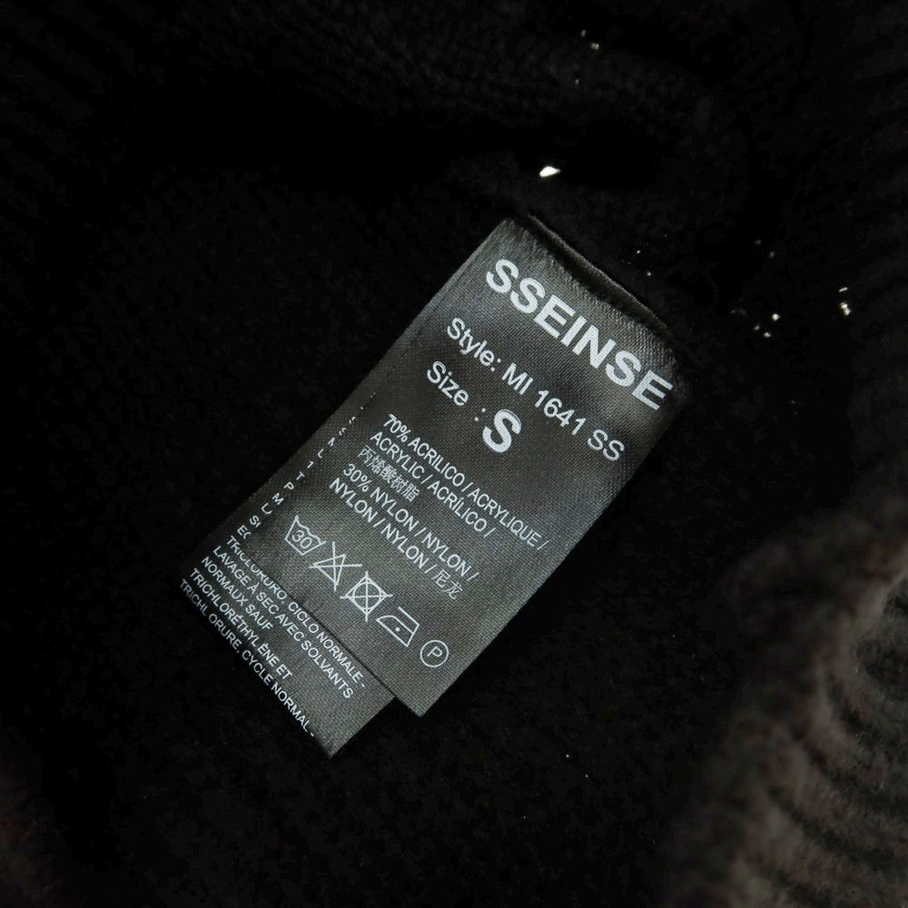 【新品】センス SSEINSE アクリルナイロン クルーネック プルオーバーニット ブラック【 S 】【 状態ランクN 】【 メンズ 】