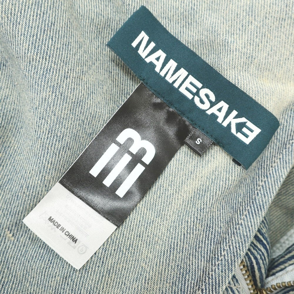 【中古】ネームセイク NAMESAKE BILLIE BIBS DENIM PANTS コットン デニムパンツ ブルー【 S 】【 状態ランクA 】【 メンズ 】