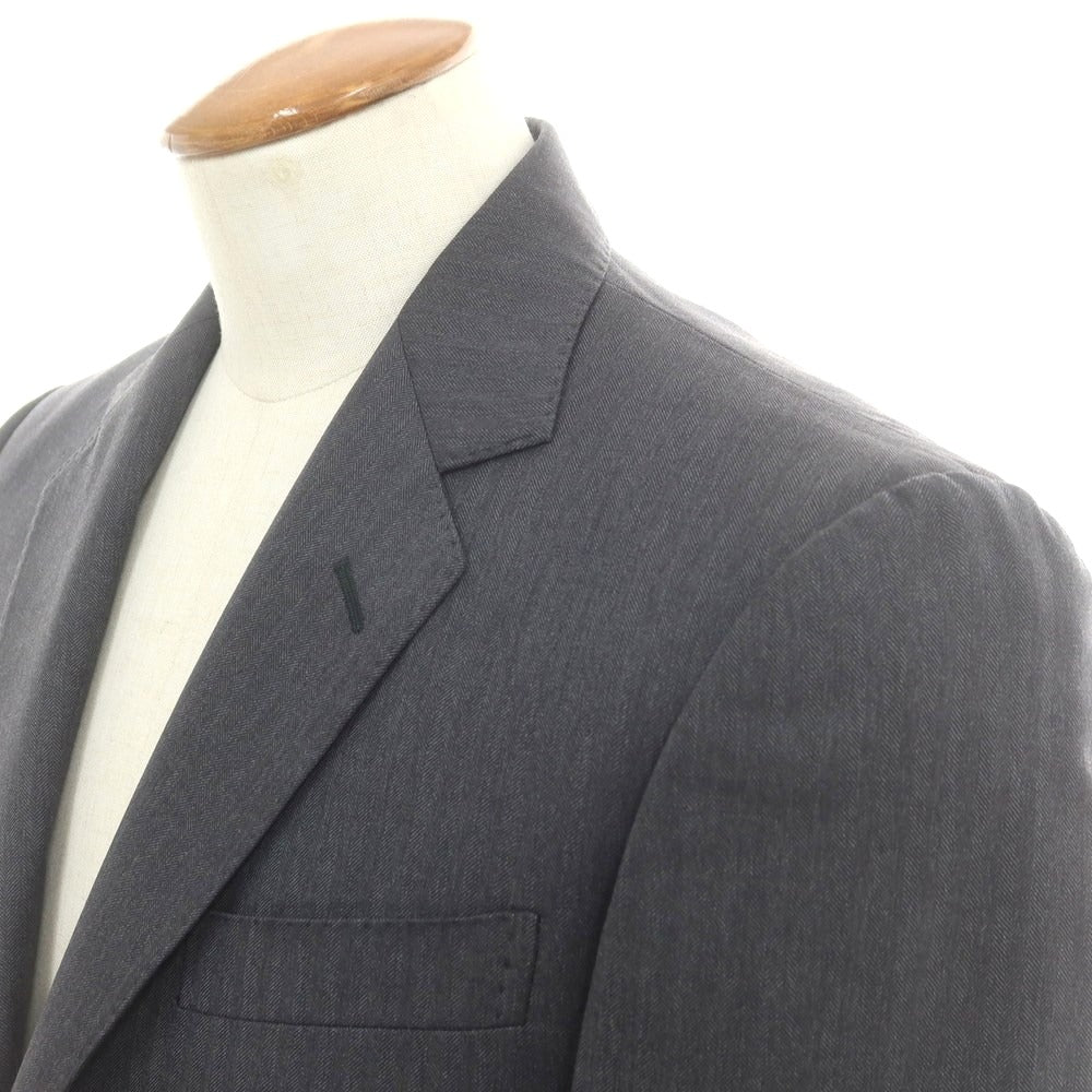 【中古】グッチ GUCCI ヘリンボーン織ウール 2つボタンスーツ ダークグレー【 48 】【 状態ランクC 】【 メンズ 】