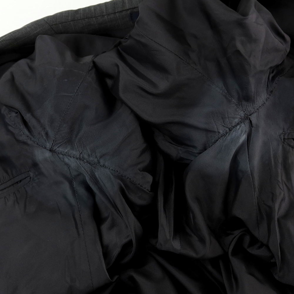 【中古】タリアトーレ TAGLIATORE ISETAN別注 ウール ストライプ 2つボタンスーツ ダークグレー【 表記不明(L位) 】【 状態ランクD 】【 メンズ 】