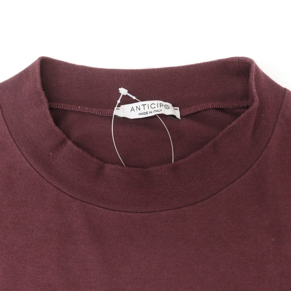 【中古】アンティーチポ アンティチポ ANTICIPO コットン モックネック 長袖Tシャツ ワイン【 50 】【 状態ランクC 】【 メンズ 】