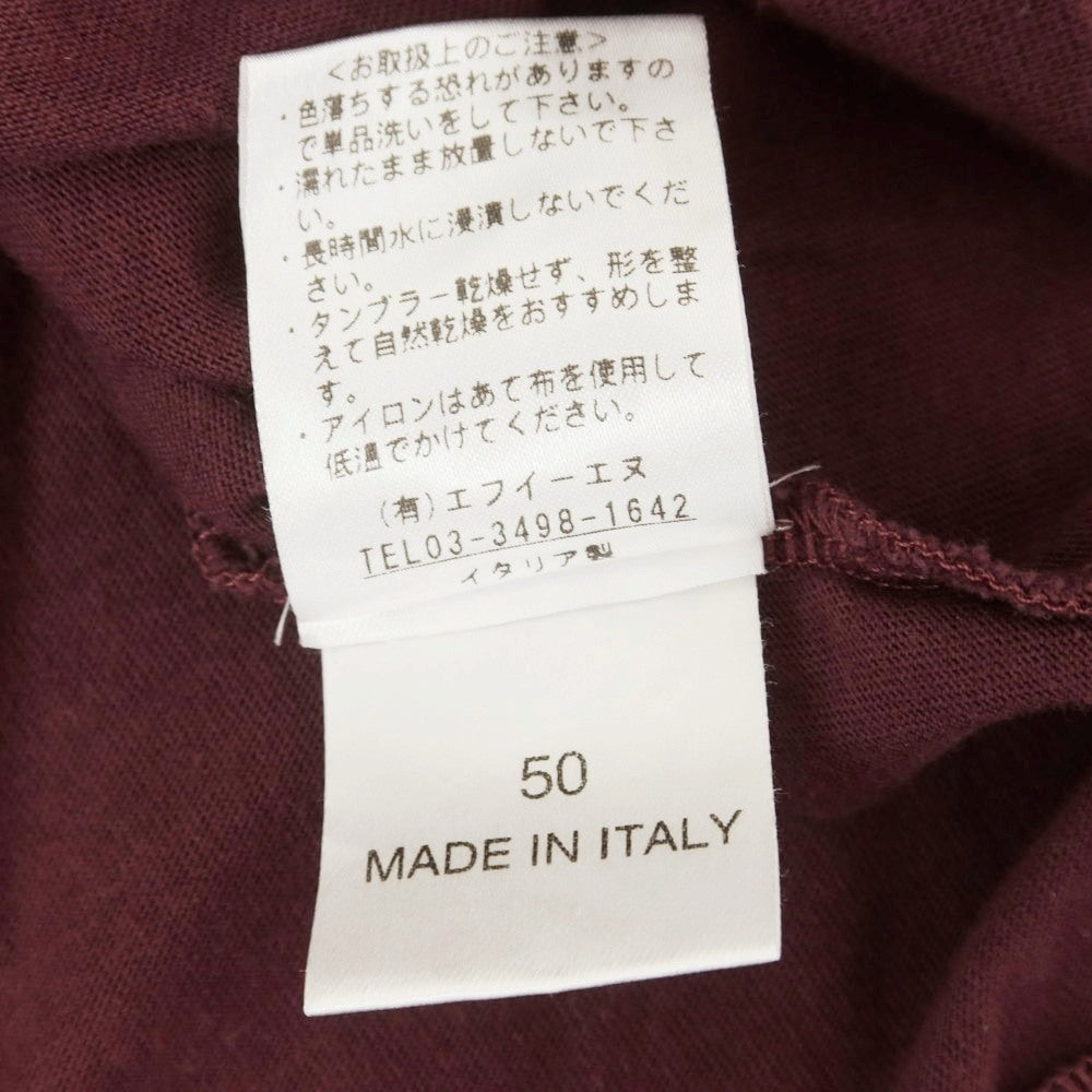 【中古】アンティーチポ アンティチポ ANTICIPO コットン モックネック 長袖Tシャツ ワイン【 50 】【 状態ランクC 】【 メンズ 】