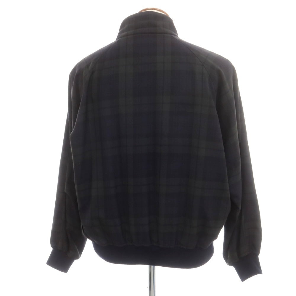 【中古】トラディショナルウェザーウェア Traditional Weatherwear ポリエステルウール チェック スイングトップ グレー系xネイビー【 38 】【 状態ランクB 】【 メンズ 】