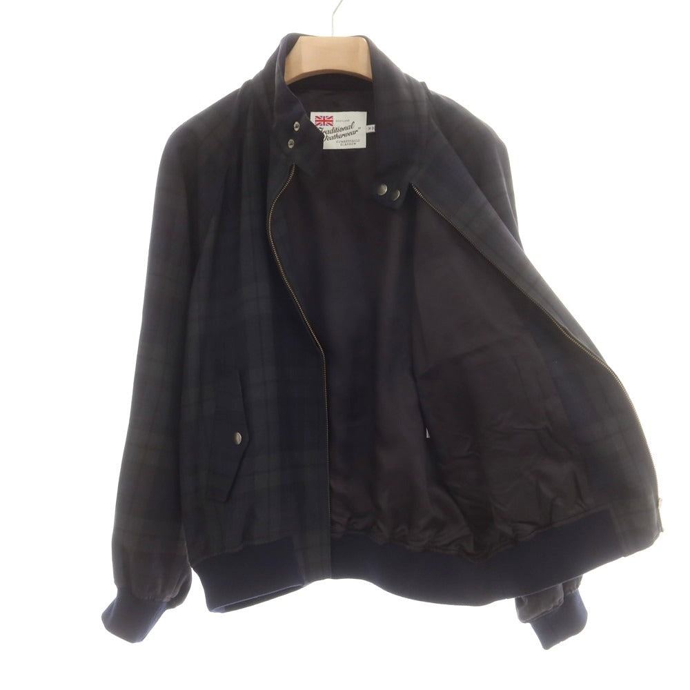【中古】トラディショナルウェザーウェア Traditional Weatherwear ポリエステルウール チェック スイングトップ グレー系xネイビー【 38 】【 状態ランクB 】【 メンズ 】