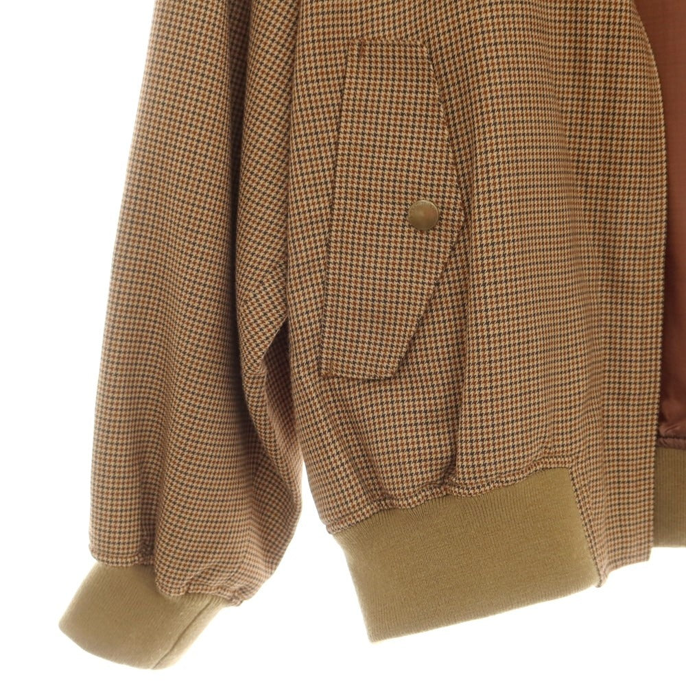 【中古】トラディショナルウェザーウェア Traditional Weatherwear ポリエステルウール チェック スイングトップ ベージュxブラウン【 38 】【 状態ランクB 】【 メンズ 】