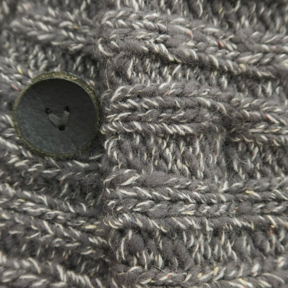 【中古】ミナペルホネン mina perhonen ローゲージ ウールカシミヤアンゴラシルクナイロン ショールカラー カーディガン グレー【 M 】【 状態ランクB 】【 メンズ 】