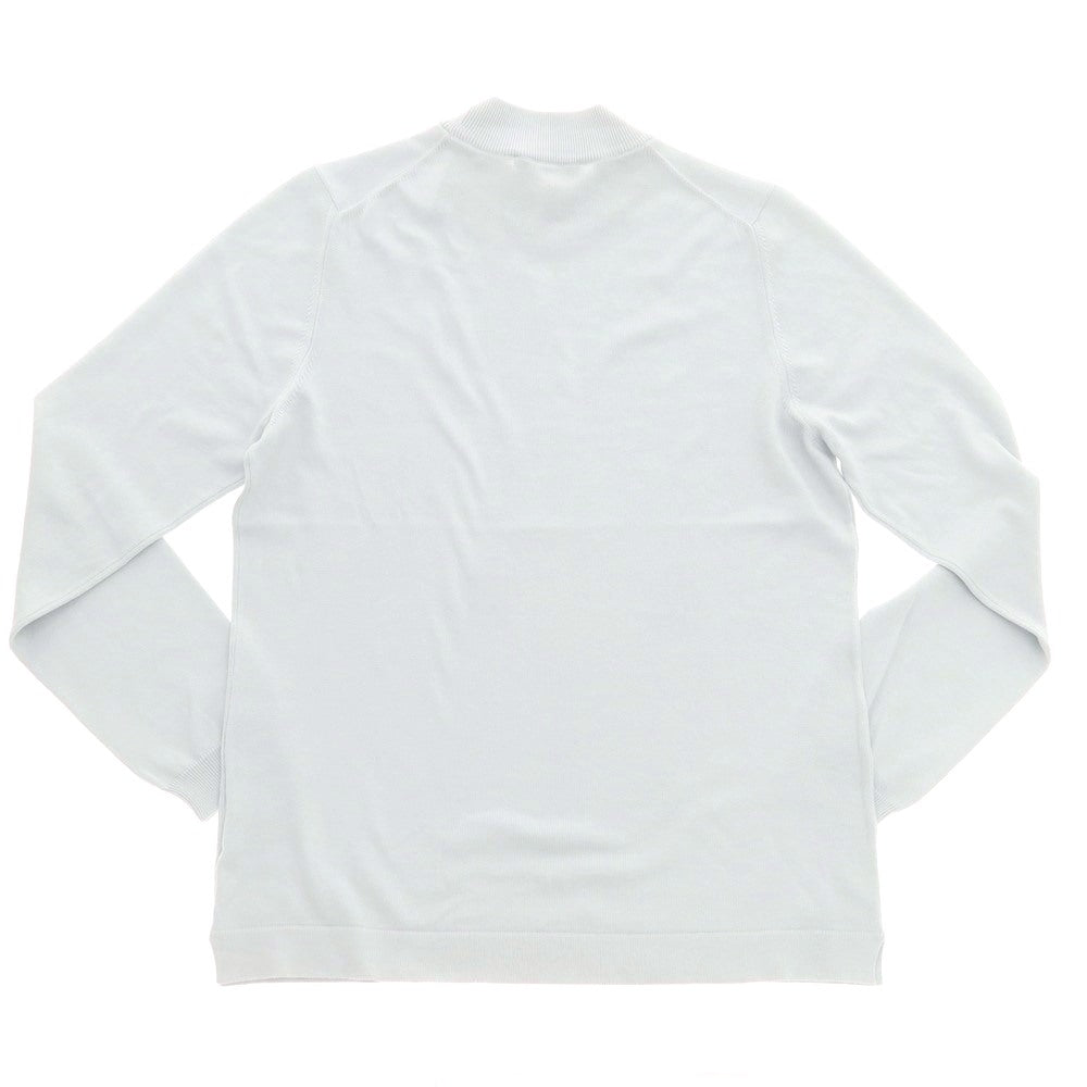 【中古】グランサッソ GRAN SASSO ハイゲージ コットン モックネック プルオーバーニット ライトグレー【 48 】【 状態ランクB 】【 メンズ 】