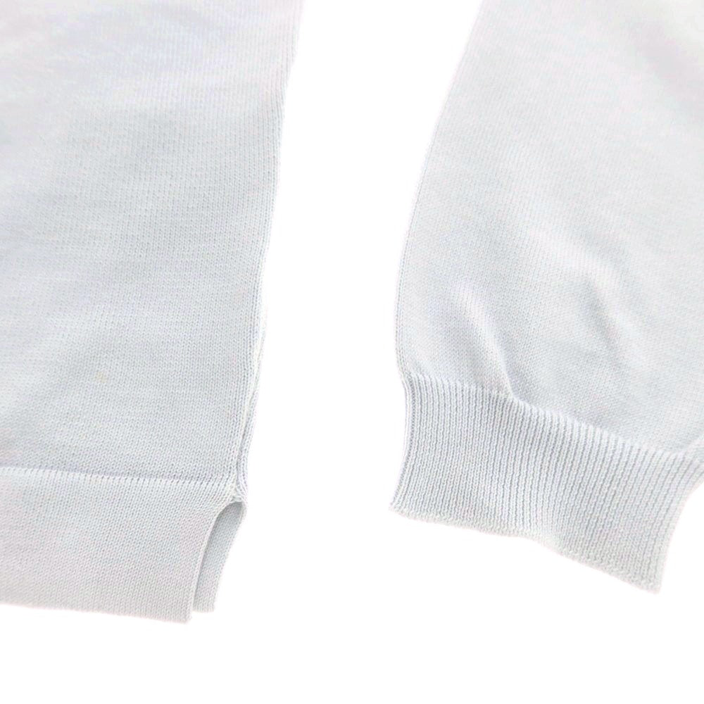 【中古】グランサッソ GRAN SASSO ハイゲージ コットン モックネック プルオーバーニット ライトグレー【 48 】【 状態ランクB 】【 メンズ 】