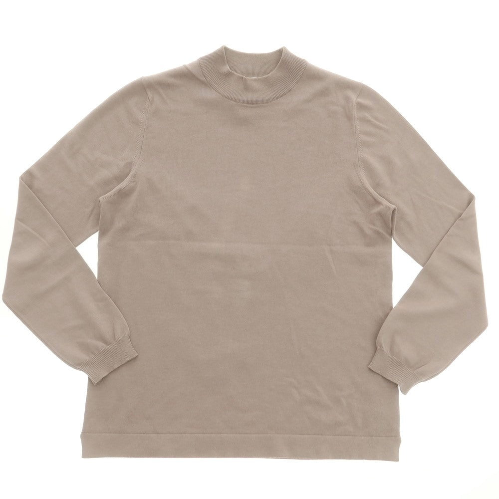 【中古】グランサッソ GRAN SASSO ハイゲージ コットン モックネック プルオーバーニット アッシュブラウン【 48 】【 状態ランクC 】【 メンズ 】