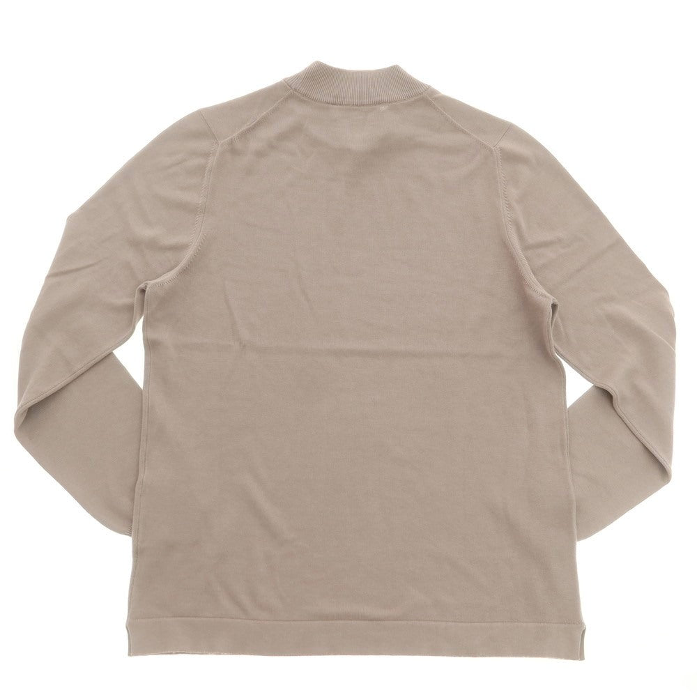 【中古】グランサッソ GRAN SASSO ハイゲージ コットン モックネック プルオーバーニット アッシュブラウン【 48 】【 状態ランクC 】【 メンズ 】