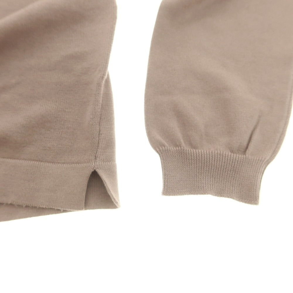 【中古】グランサッソ GRAN SASSO ハイゲージ コットン モックネック プルオーバーニット アッシュブラウン【 48 】【 状態ランクC 】【 メンズ 】