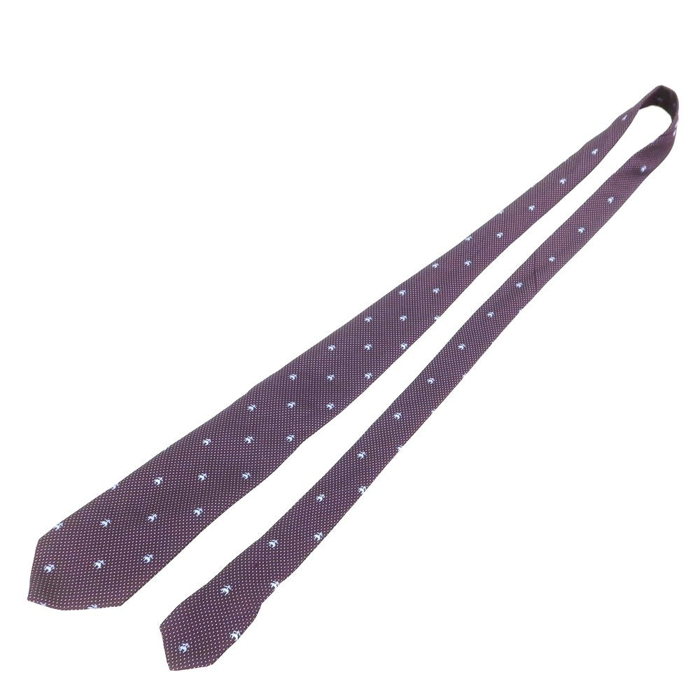 【中古】ブルックスブラザーズ Brooks Brothers 小紋柄ネクタイ ダークパープルxブルー【 状態ランクC 】【 メンズ 】