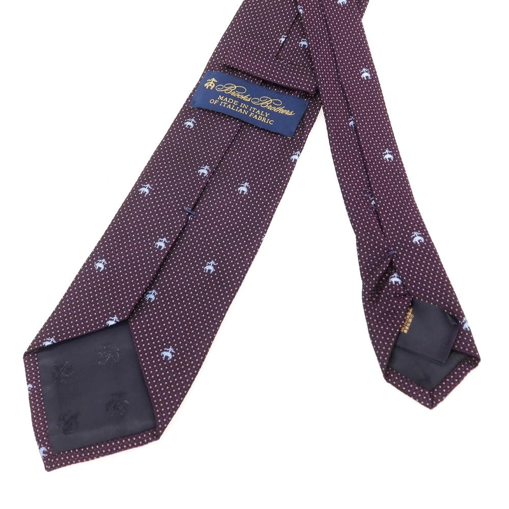 【中古】ブルックスブラザーズ Brooks Brothers 小紋柄ネクタイ ダークパープルxブルー【 状態ランクC 】【 メンズ 】