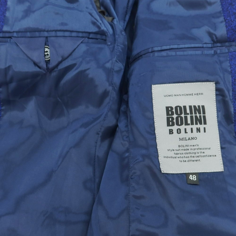 【中古】ボリーニ Bollini ウールポリエステル 2B テーラードジャケット ブルー【 48 】【 状態ランクA 】【 メンズ 】