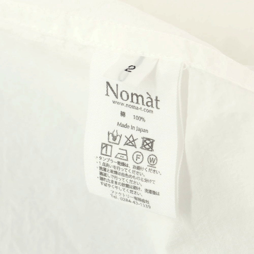 【中古】【未使用】ノマット Nomat 2025年春夏 コットン カジュアルシャツ ホワイト【 2 】【 状態ランクS 】【 メンズ 】