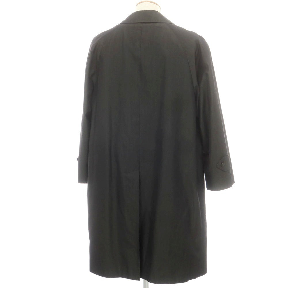 【中古】バーバリーロンドン BURBERRY LONDON ウールシルク ステンカラーコート ブラックカーキ【 90-165-4 】【 状態ランクB 】【 メンズ 】