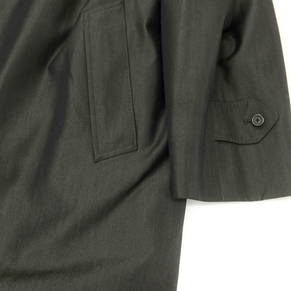 【中古】バーバリーロンドン BURBERRY LONDON ウールシルク ステンカラーコート ブラックカーキ【 90-165-4 】【 状態ランクB 】【 メンズ 】