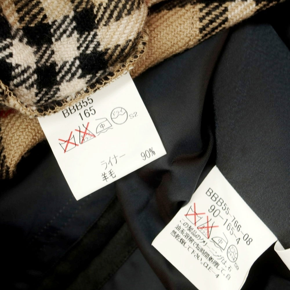 【中古】バーバリーロンドン BURBERRY LONDON ウールシルク ステンカラーコート ブラックカーキ【 90-165-4 】【 状態ランクB 】【 メンズ 】