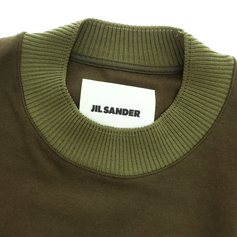 【中古】ジルサンダー JIL SANDER ウール クルーネック プルオーバー オリーブ【 46 】【 状態ランクB 】【 メンズ 】