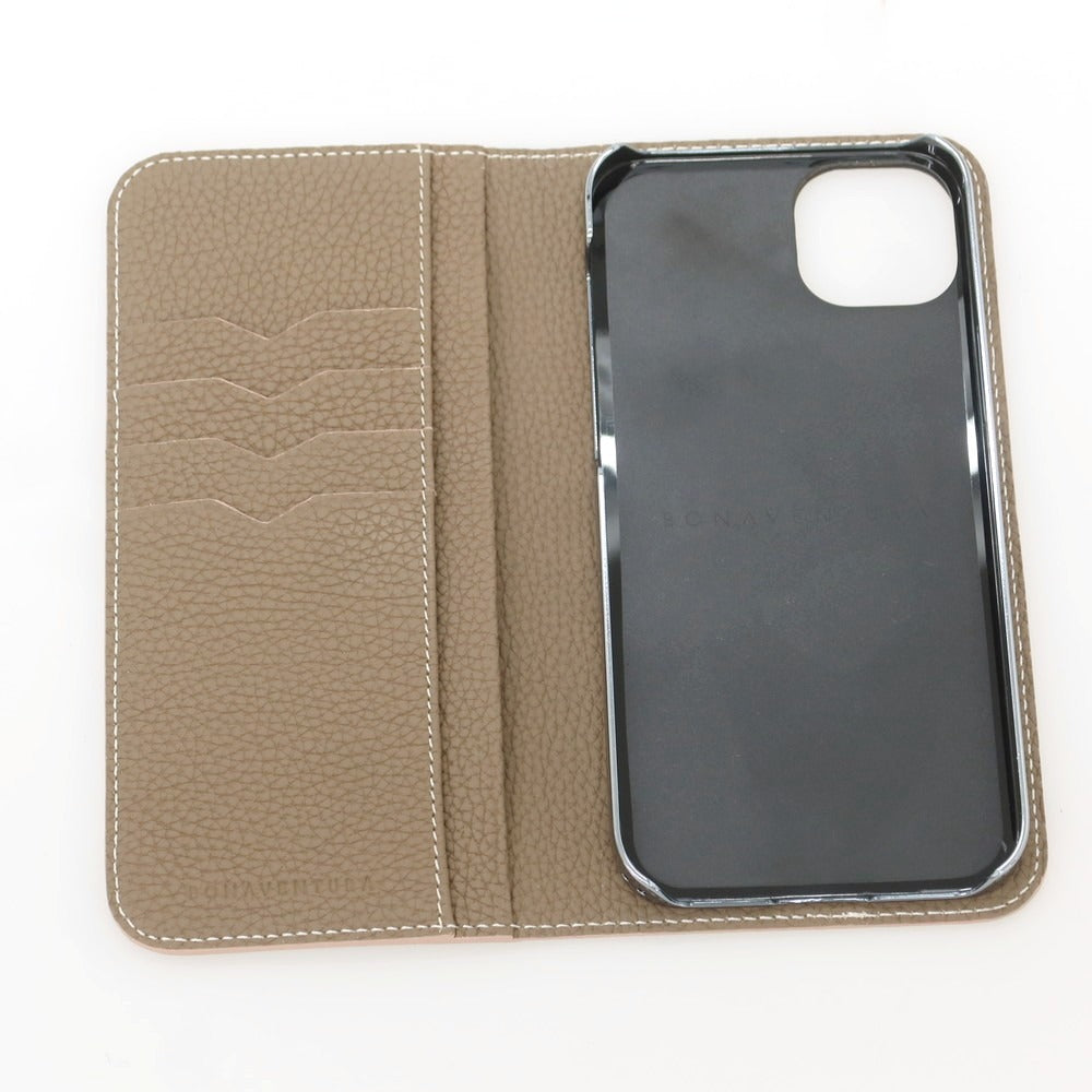 【中古】ボナベンチュラ BONAVENTURA シュリンクレザー iPhone14 plusケース トープ【 状態ランクA 】【 メンズ 】