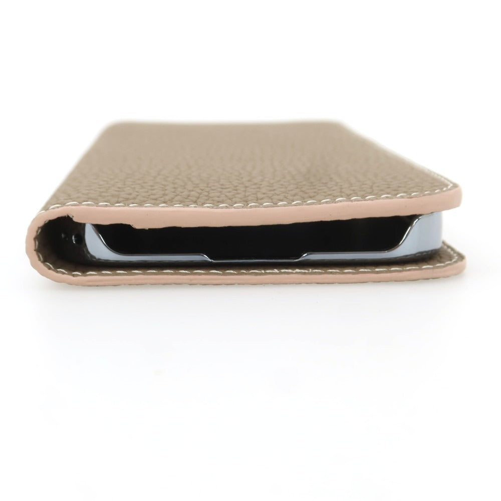 【中古】ボナベンチュラ BONAVENTURA シュリンクレザー iPhone14 plusケース トープ【 状態ランクA 】【 メンズ 】