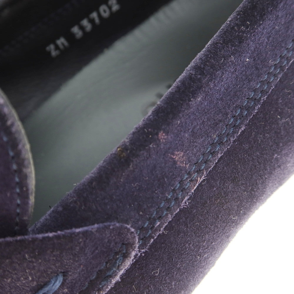 【中古】サルヴァトーレフェラガモ Salvatore Ferragamo スエード ドライビングシューズ ネイビー【 6 1/2 E 】【 状態ランクC 】【 メンズ 】