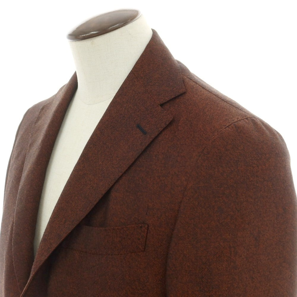 【中古】エーディーチンクワンタセイ AD56 ウール 3B テーラードジャケット オレンジブラウンxブラック【 52 】【 状態ランクA 】【 メンズ 】