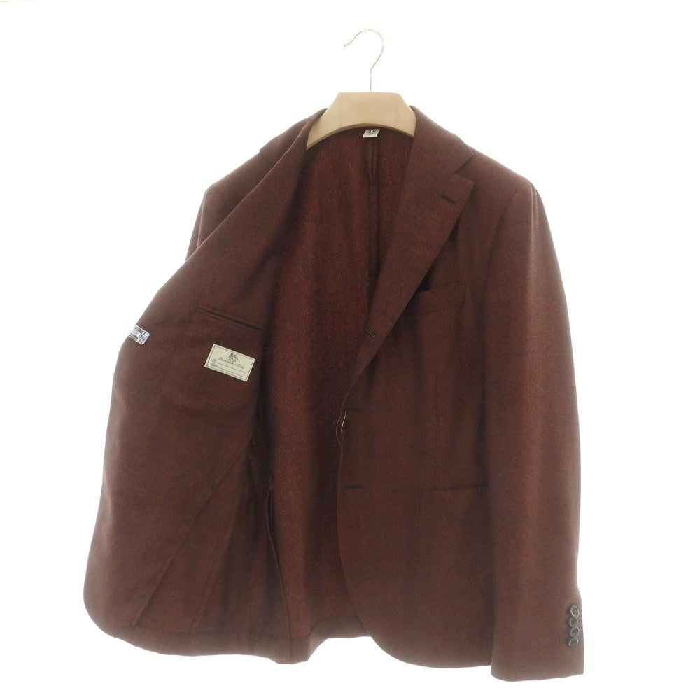 【中古】エーディーチンクワンタセイ AD56 ウール 3B テーラードジャケット オレンジブラウンxブラック【 52 】【 状態ランクA 】【 メンズ 】