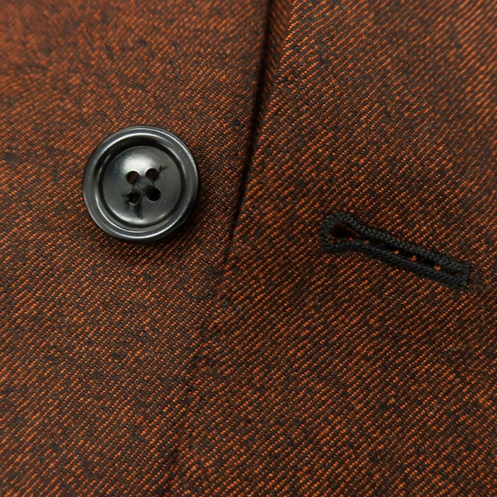 【中古】エーディーチンクワンタセイ AD56 ウール 3B テーラードジャケット オレンジブラウンxブラック【 52 】【 状態ランクA 】【 メンズ 】