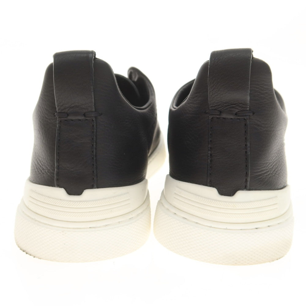 【中古】エルメネジルドゼニア Ermenegildo Zegna Triple Stitch ディアスキン スニーカー ブラック【 7 】【 状態ランクA 】【 メンズ 】