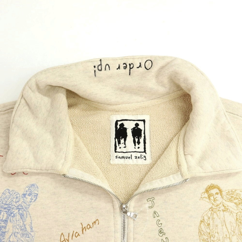 【中古】サミュエル ゼリグ SAMUEL ZELIG コットン 襟付き ハーフジップ スウェット ライトベージュ【 1 】【 状態ランクB 】【 メンズ 】