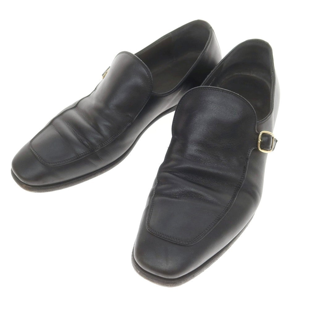 【中古】フラテッリジャコメッティ F.LLI Giacometti ストラップローファー ドレスシューズ ブラック【 42 】【 状態ランクB 】【 メンズ 】