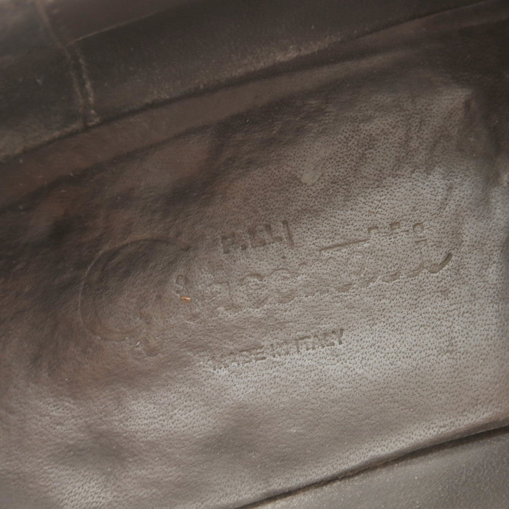 【中古】フラテッリジャコメッティ F.LLI Giacometti ストラップローファー ドレスシューズ ブラック【 42 】【 状態ランクB 】【 メンズ 】