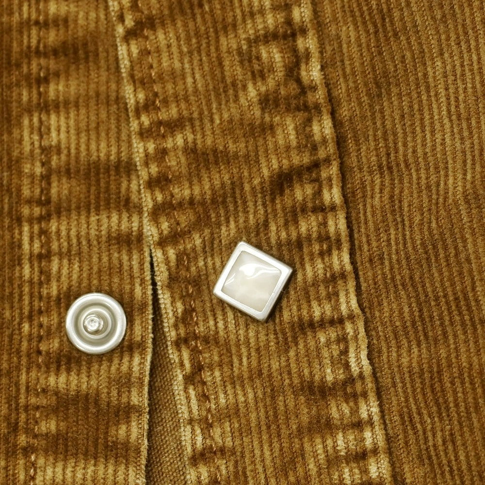 【中古】ダブルアールエル RRL DOUBLE RL コットン コーデュロイ レギュラーカラー ウエスタンシャツ カーキブラウン【 XS 】【 状態ランクB 】【 メンズ 】