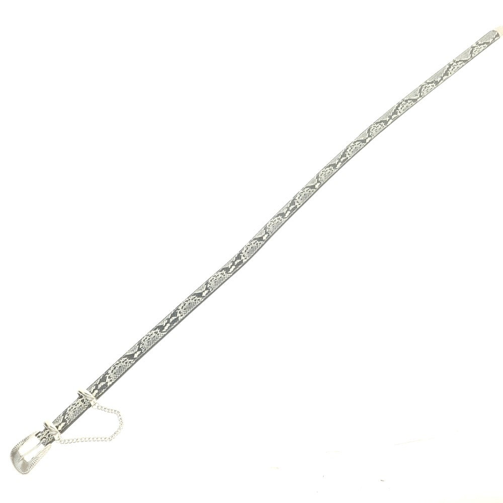 【中古】ジエダ Jieda パイソン柄 ベルト ブラックxホワイト【 状態ランクC 】【 メンズ 】