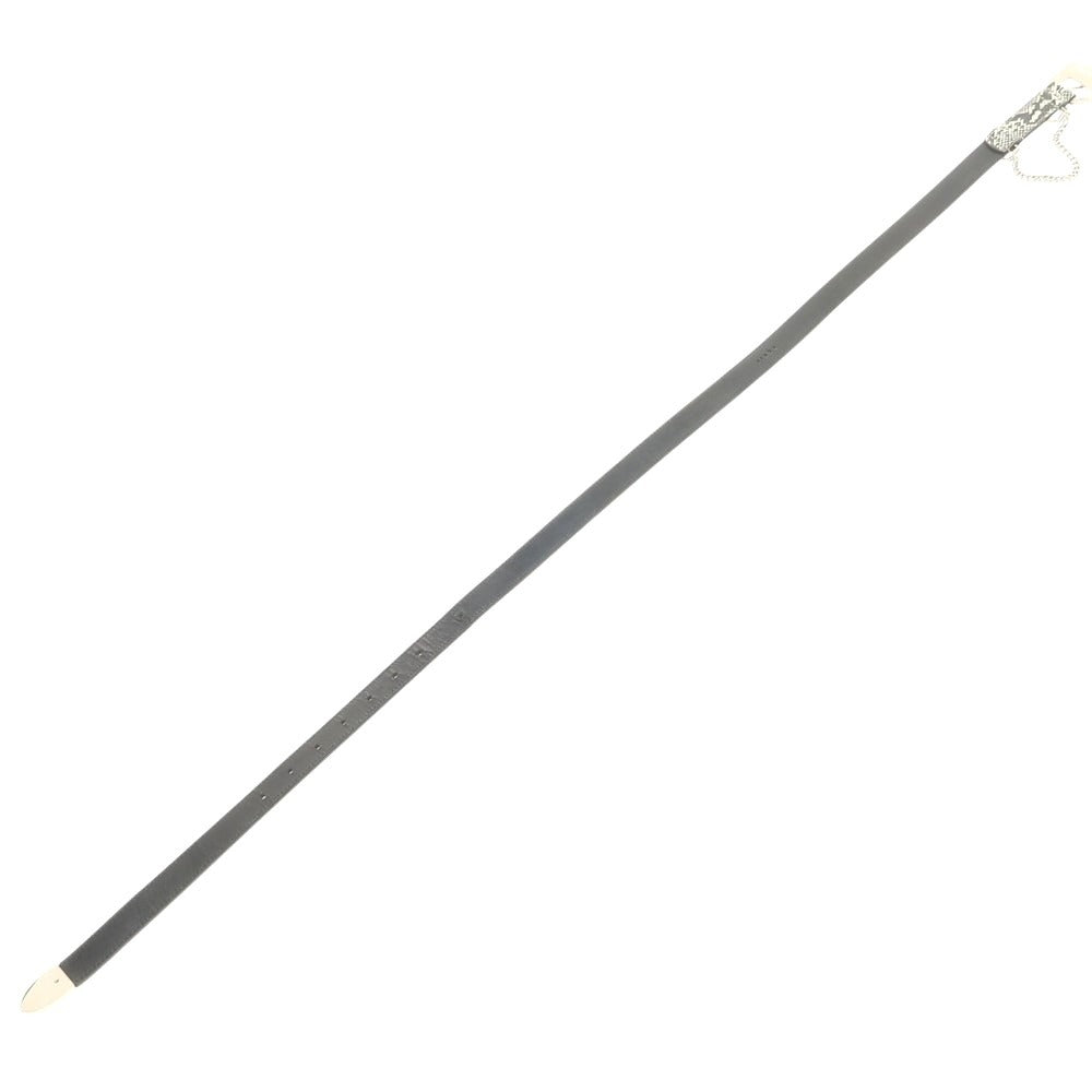 【中古】ジエダ Jieda パイソン柄 ベルト ブラックxホワイト【 状態ランクC 】【 メンズ 】