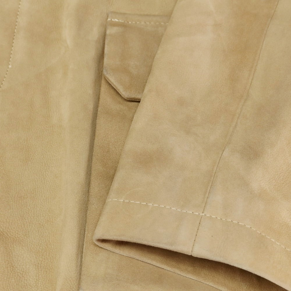 【中古】ギーブス&ホークス GIEVES&HAWKES ゴートスエード レザーブルゾン ベージュ【 42 】【 状態ランクC 】【 メンズ 】