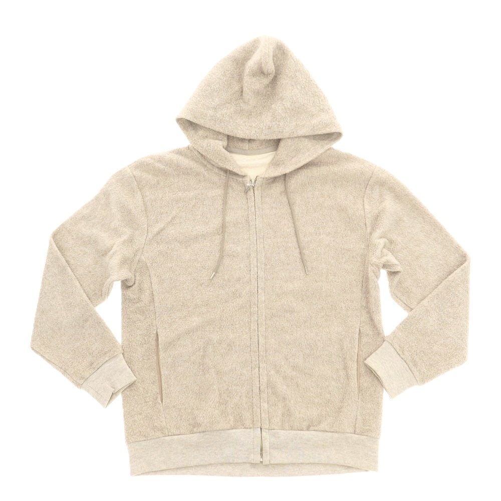 【中古】スリードッツ three dots コットンヤク ジップアップ パーカー ベージュ【 38/M 】【 状態ランクB 】【 メンズ 】