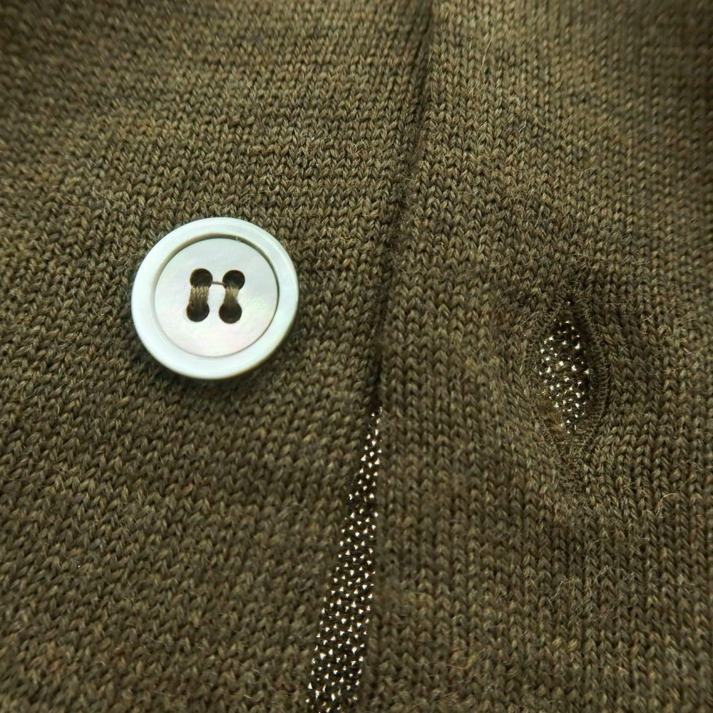 【中古】モルガーノ MORGANO ウール シャツ型 カーディガン ダークオリーブ【 48 】【 状態ランクB 】【 メンズ 】