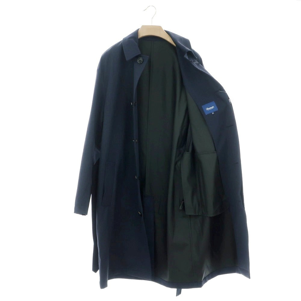 【新品】ドルモア DRUMOHR ウールポリウレタン ステンカラーコート ネイビー【 48 】【 状態ランクN 】【 メンズ 】