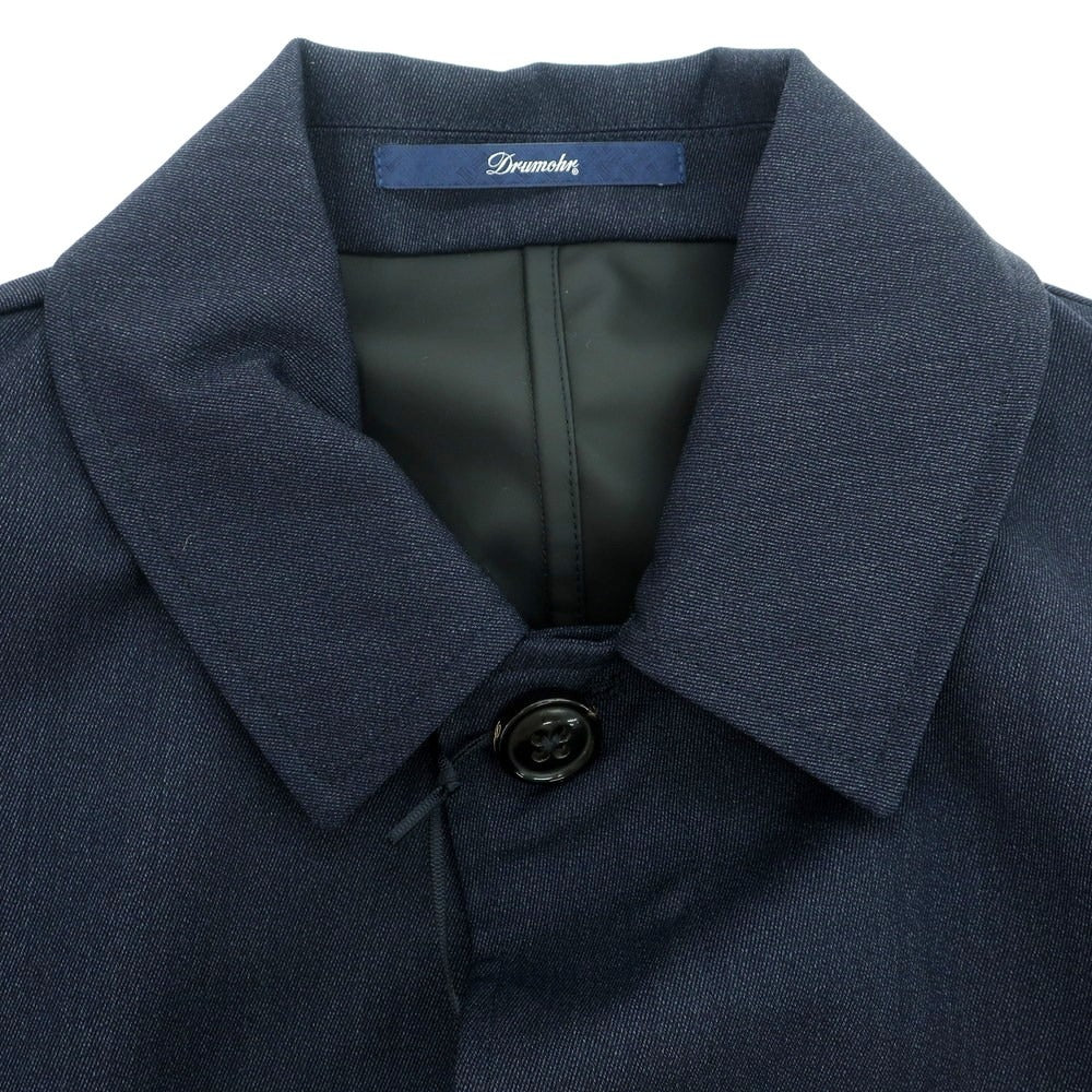 【新品】ドルモア DRUMOHR ウールポリウレタン ステンカラーコート ネイビー【 48 】【 状態ランクN 】【 メンズ 】