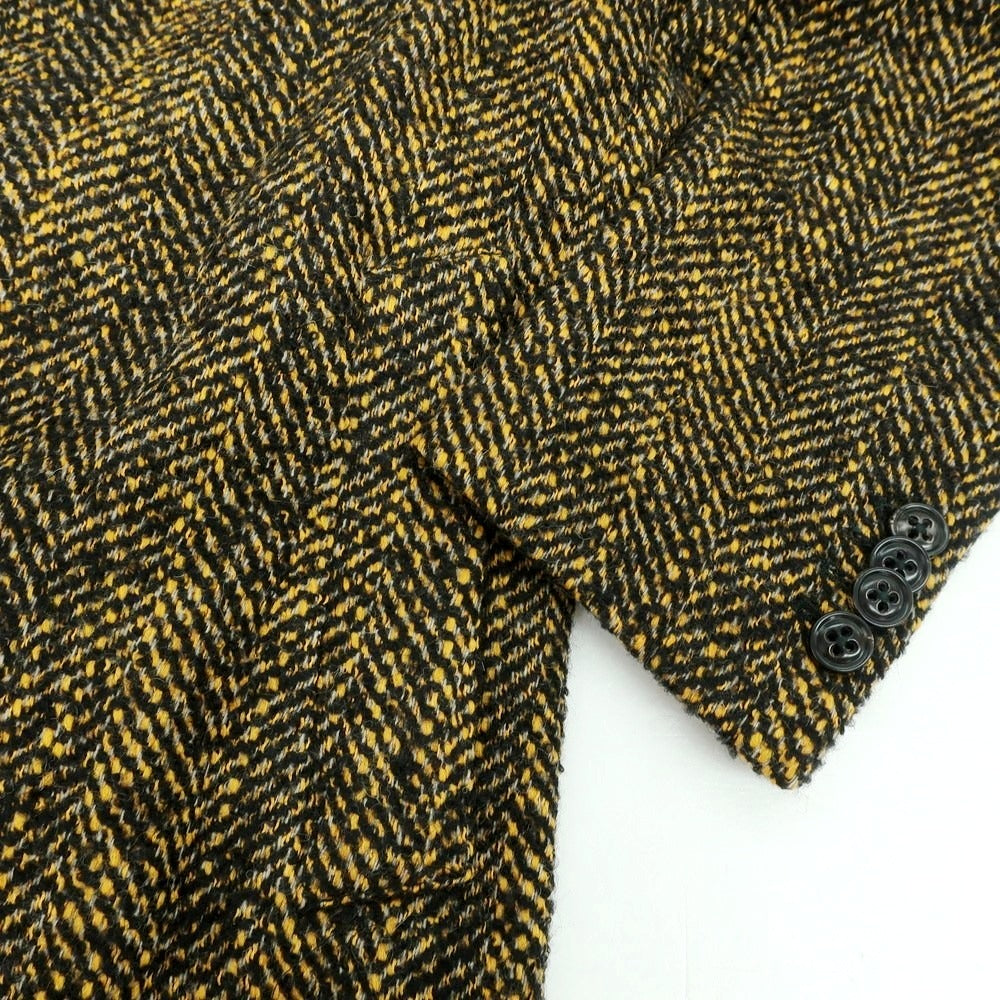 【新品】ドルモア DRUMOHR ツイードウール チェスターフィールドコート イエローxブラック【 48 】【 状態ランクN 】【 メンズ 】