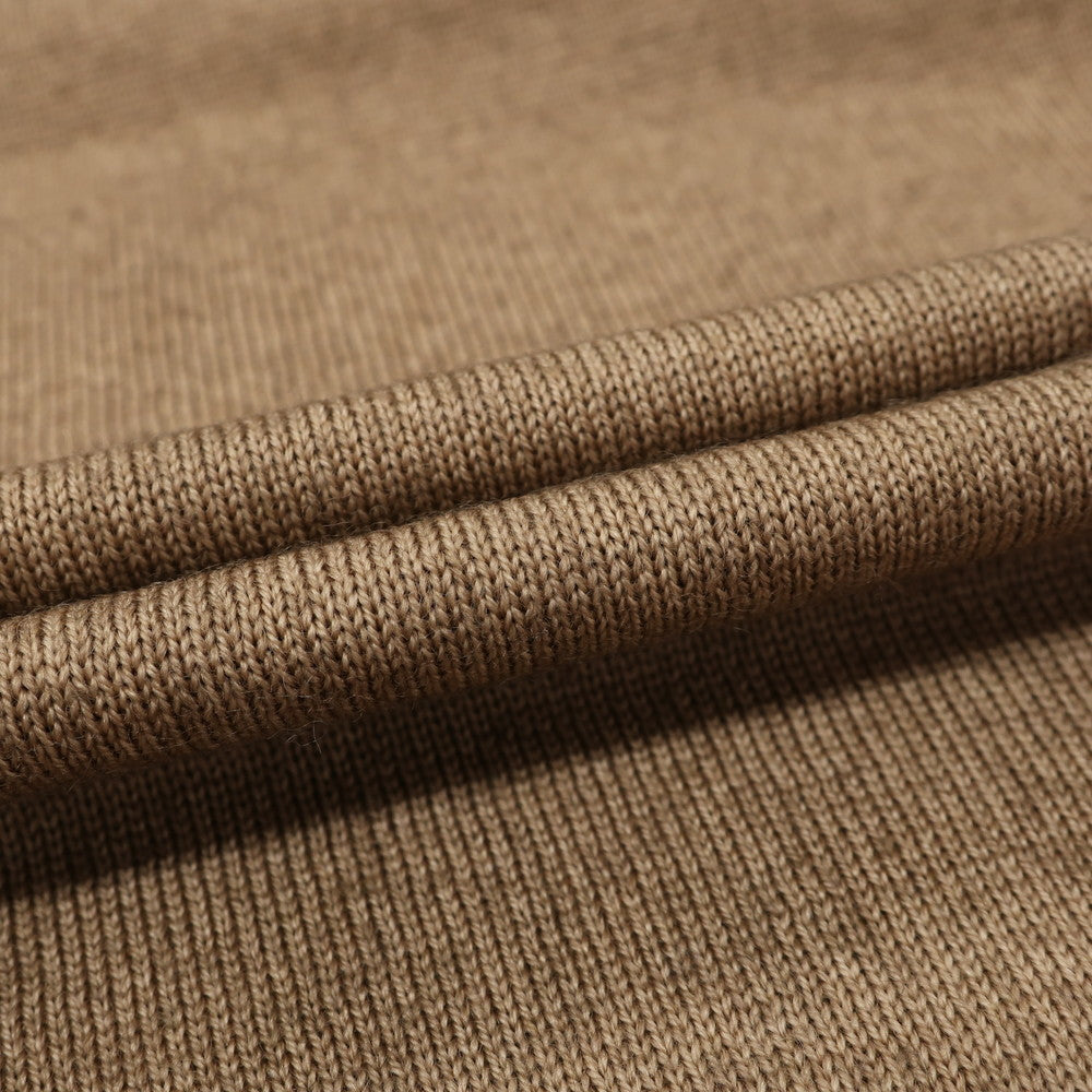 【新品】ドルモア DRUMOHR ハイゲージ ウール クルーネック  プルオーバーニット ライトブラウン【 50 】【 状態ランクN 】【 メンズ 】