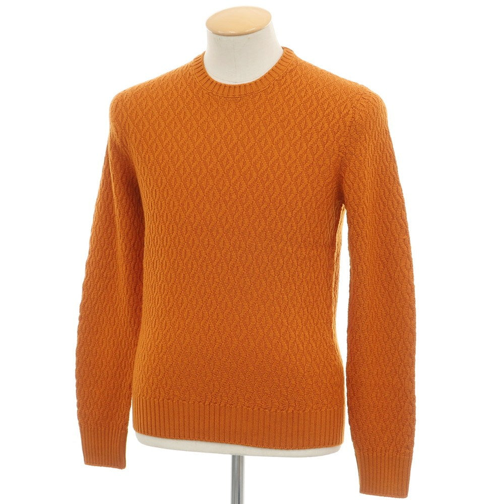 【新品】ドルモア DRUMOHR ウール クルーネック  プルオーバーニット オレンジ【 44 】【 状態ランクN 】【 メンズ 】