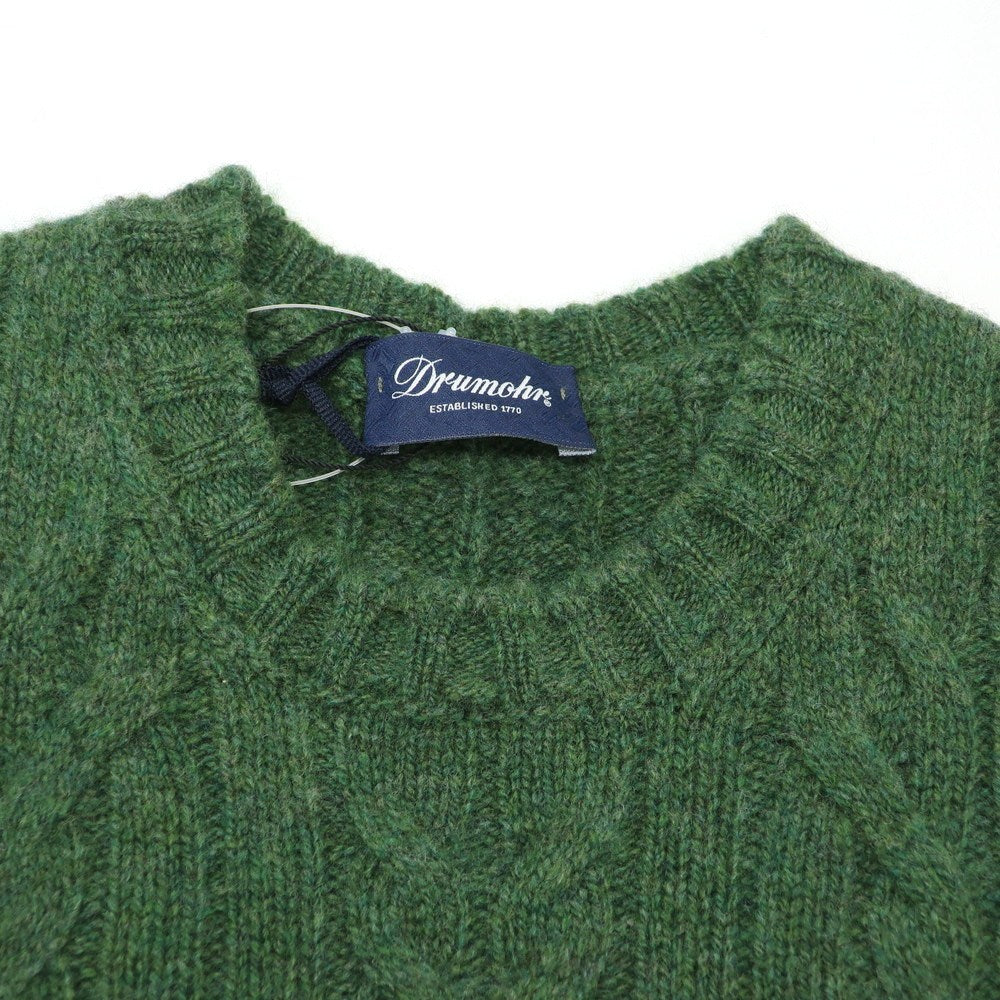 【新品】ドルモア DRUMOHR ラムズウール クルーネック プルオーバーニット グリーン系【 44 】【 状態ランクN 】【 メンズ 】