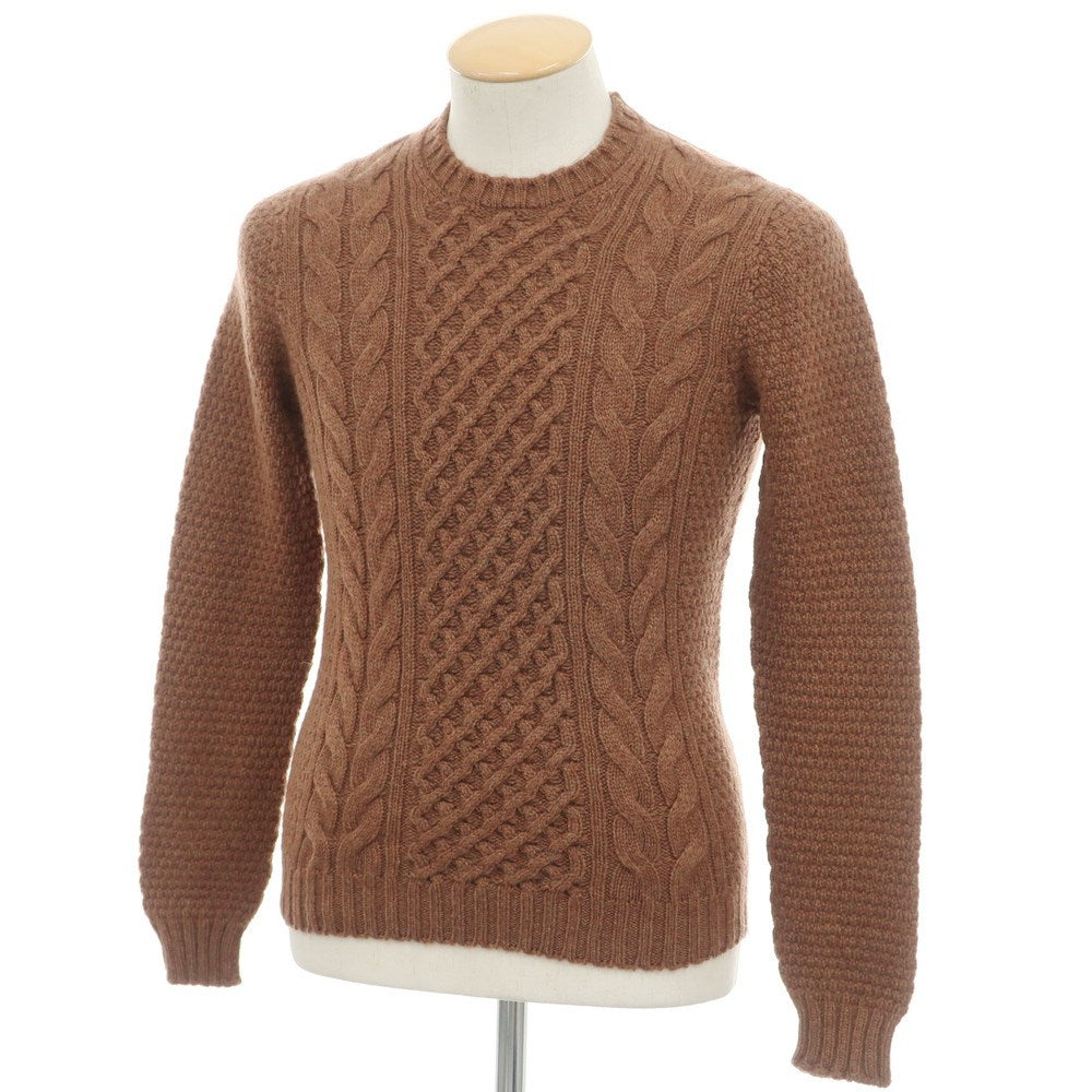 【新品】ドルモア DRUMOHR ラムズウール クルーネック プルオーバーニット ブラウン【 42 】【 状態ランクN 】【 メンズ 】